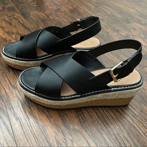 FIND black platform sandals NEW